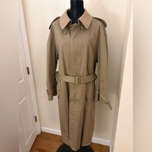 Vintage Mighty Mac Tan Trench Coat Belted Classic Detective Rain Coat 46R